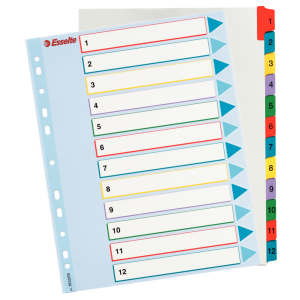 Separator 1-10 reinscriptibile Esselte [1]