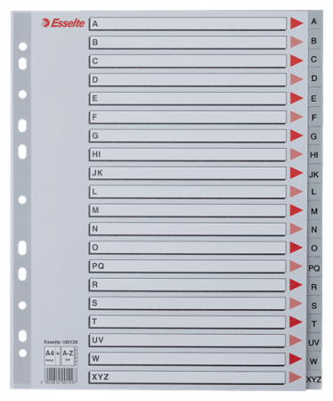 Unitate Protejata - COMERT - Separatoare Esselte Maxi A-Z