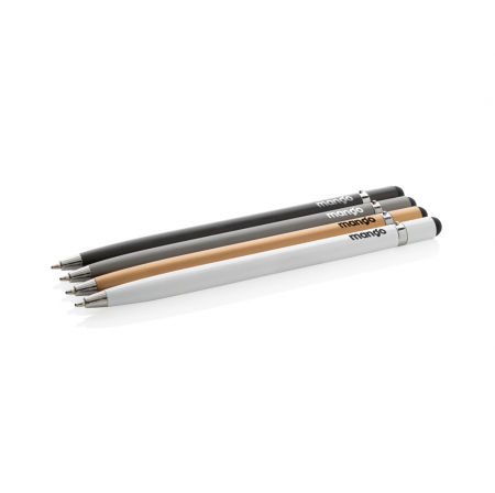 Pix minimalist metalic cu stylus si cerneala albastra [3]