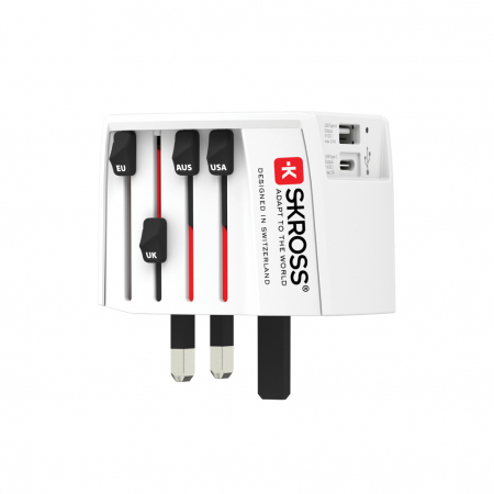 Adaptor universal SKROSS MUV 2-Pole cu porturi USB-A si USB-C [2]