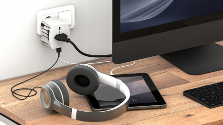 Adaptor universal SKROSS MUV 2-Pole cu porturi USB-A si USB-C [5]