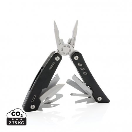 Unelte multifunctionale si bricege (multitools) - Multitool Solid din aluminiu si inox cu 12 functii rezistente