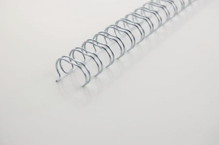 Spira legare documente GBC, metalica, A4, 6 mm, 55 coli, 34 inele, 100 buc/set, argintiu [2]