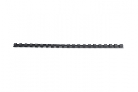 Spira legare documente GBC, plastic, A4, 21 inele, 12 mm, 95 coli, 100 buc/set, negru [2]