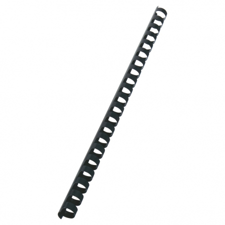 Masini de legat, indosariat si accesorii - Spira legare documente GBC, plastic, A4, 21 inele, 14 mm, 125 coli, 100 buc/set, negru