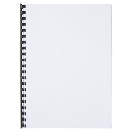 Spira legare documente GBC, plastic, A4, 21 inele, 14 mm, 125 coli, 100 buc/set, negru [1]