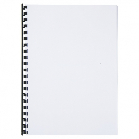 Spira legare documente GBC, plastic, A4, 21 inele, 16 mm, 145 coli, 100 buc/set, negru [1]