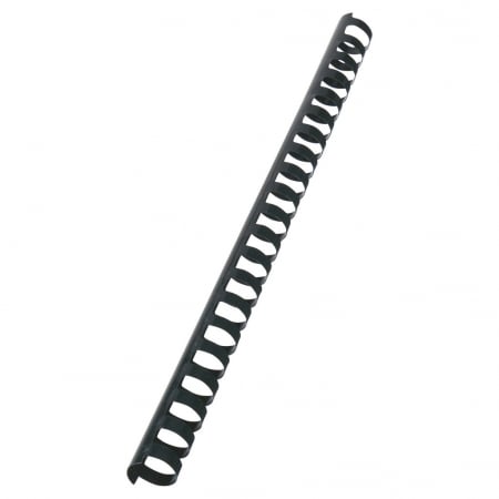 Spira legare documente GBC, plastic, A4, 21 inele, 19 mm, 165 coli, 100 buc/set, negru [1]