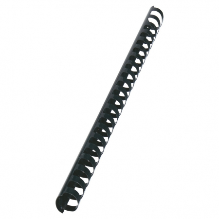 Masini de legat, indosariat si accesorii - Spira legare documente GBC, plastic, A4, 21 inele, 32 mm, 280 coli, 100 buc/set, negru