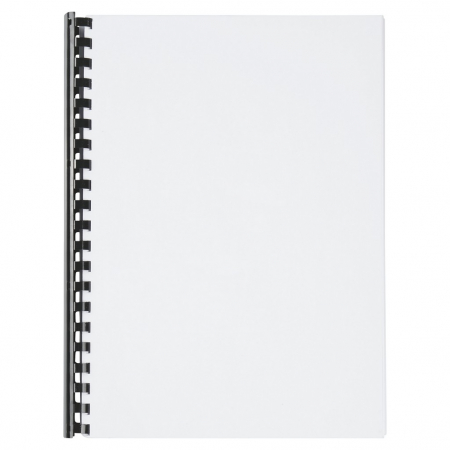 Spira legare documente GBC, plastic, A4, 21 inele, 32 mm, 280 coli, 100 buc/set, negru [1]