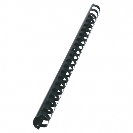 Masini de legat, indosariat si accesorii - Spira legare documente GBC, plastic, A4, 21 inele, 38 mm, 330 coli, 100 buc/set, negru