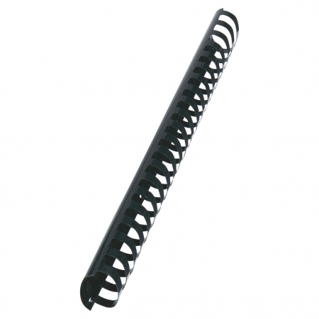 Spira legare documente GBC, plastic, A4, 21 inele, 45 mm, 390 coli, 100 buc/set, negru [2]