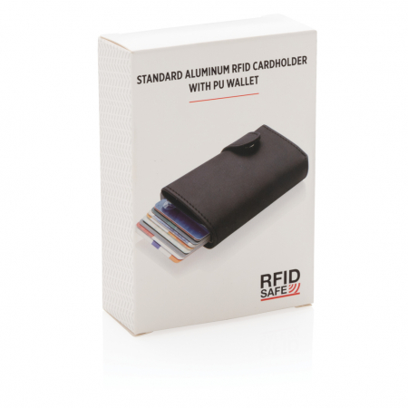 Portcard aluminiu RFID cu portofel PU [10]