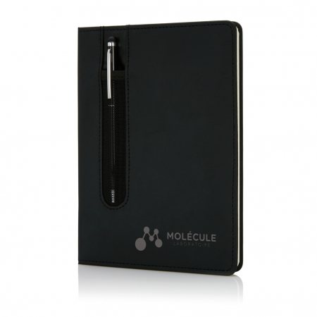 Agenda A5 personalizabila cu coperta PU si pix stylus inclus [5]