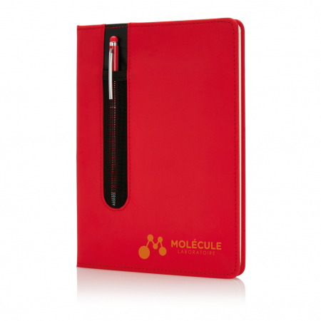 Agenda A5 personalizabila cu coperta PU si pix stylus inclus [5]