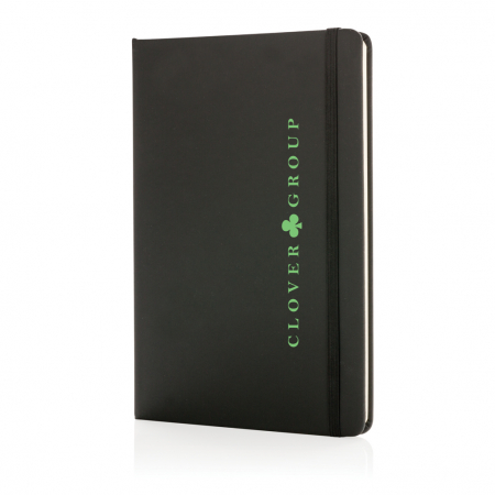 Agenda clasica A5 cu coperta PU, inchidere elastica si pagini dictando, hartie ivory, personalizabila. [6]