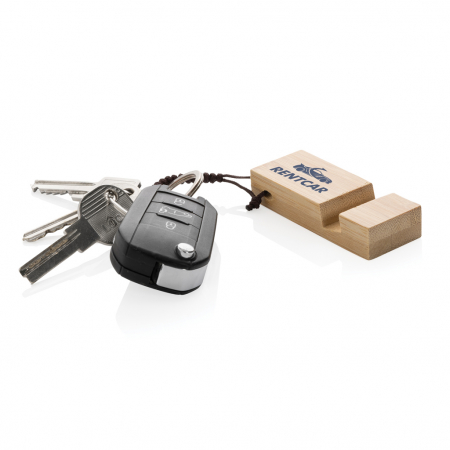 Standkey breloc suport telefon din bambus FSC® 100% [5]