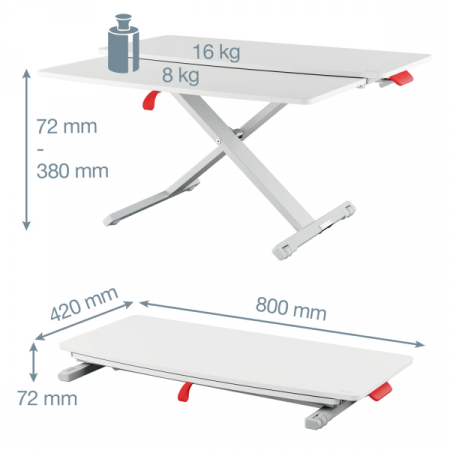 Statie de lucru ergonomica Leitz, cu sertar pentru tastatura [2]