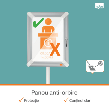 Stativ rama NOBO Premium Plus, cu cheie, A4, gri [8]