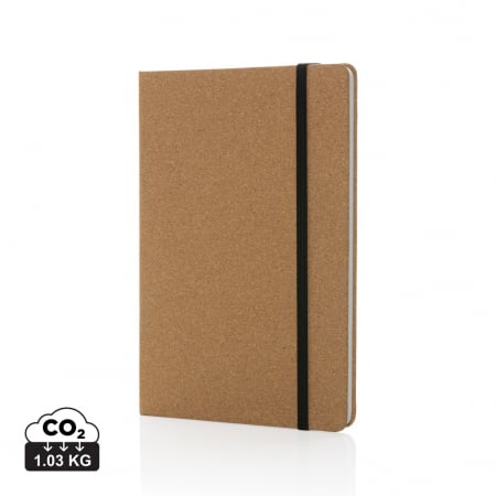 Agende, calendare si organizatoare - Agenda A5 Stoneleaf cu coperta din pluta FSC® si hartie de piatra – eco-friendly si premium