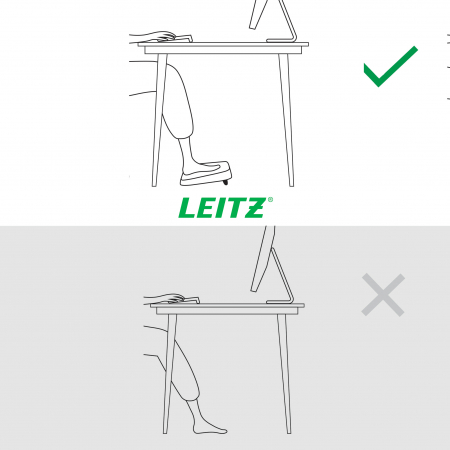 Suport Ergonomic Leitz Ergo – Ajustabil pentru Picioare, Plastic Partial Reciclat, Gri-Carbune [6]