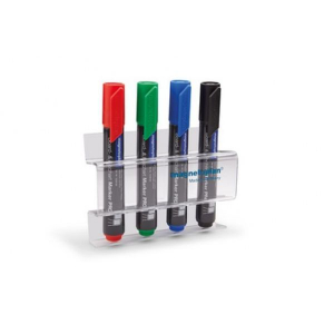 Accesorii prezentare - Suport Magnetoplan magnetic 4 markere - transparent