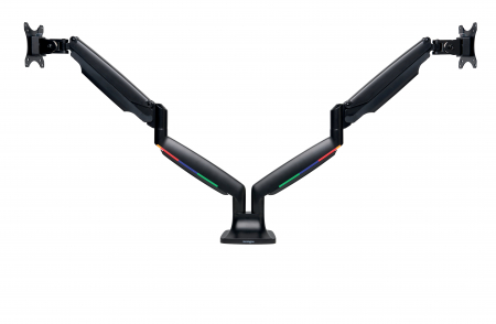 Standuri PC si suporturi ergonomice - Suport monitor Kensington One-Touch, cu doua brate, negru