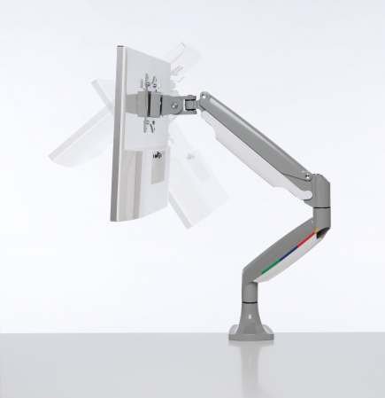 Suport pentru monitor Kensington One-Touch, cu un brat ajustabil, alb [3]