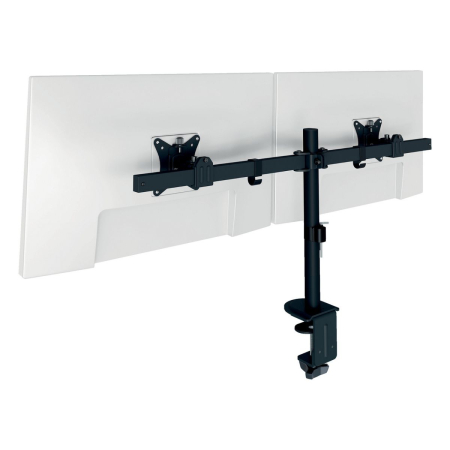 Electronice si accesorii tech - Suport pentru monitor Leitz Ergo, 2 brate ajustabile, cu fixare pe birou, gri-carbune