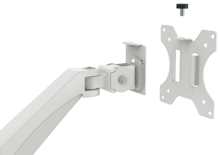 Suport pentru monitor Leitz Ergo, 2 brate ajustabile si extensibile, cu fixare pe birou, gri [6]