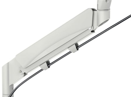 Suport pentru monitor Leitz Ergo, 2 brate ajustabile si extensibile, cu fixare pe birou, suport pentru laptop inclus, gri [5]