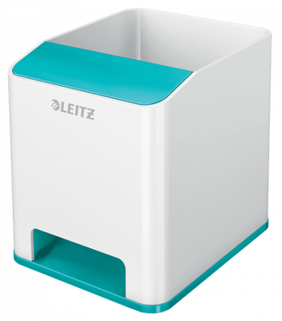 Suport pixuri Leitz WOW cu amplificare sunet albastru/alb [0]