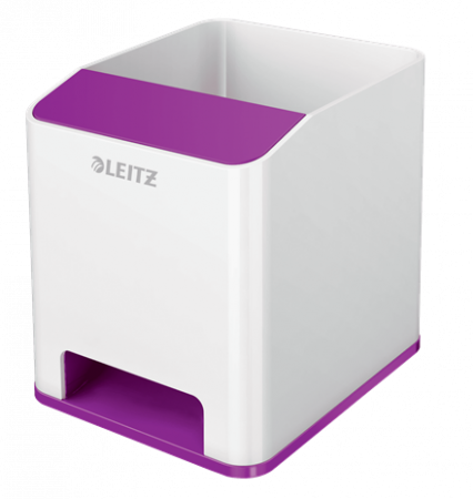 Suport pixuri Leitz WOW cu amplificare sunet albastru/alb [0]