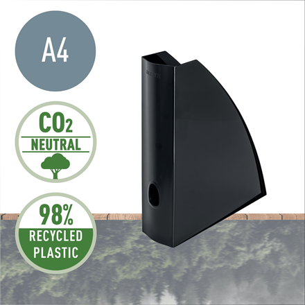Suport vertical Leitz Recycle, PS reciclat, A4, negru [1]