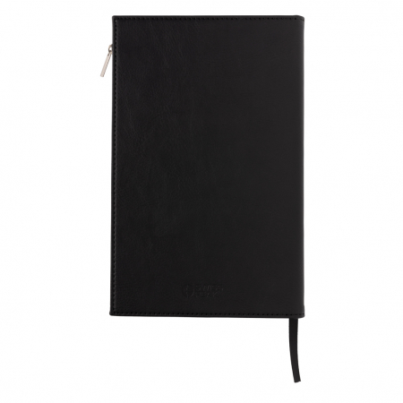 Agenda multifunctionala A5 Swiss Peak PU cu buzunar fermoar – personalizabila [3]