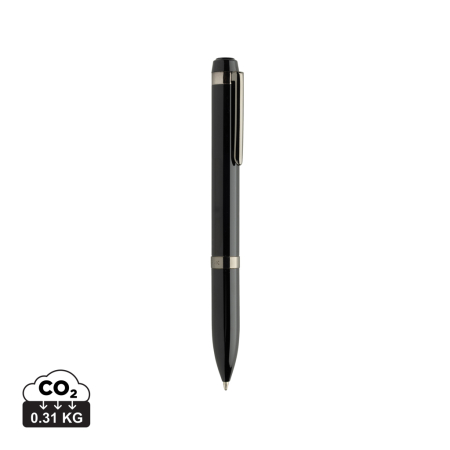 Noutati si inovatii - Pix premium Swiss Peak OSLO, otel inoxidabil reciclat RCS, negru, rezerva Parker, ambalaj FSC®