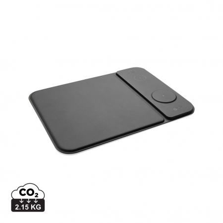 Electronice si accesorii tech - Mousepad cu incarcare wireless 3-in-1 15W Swiss Peak, PU reciclat RCS