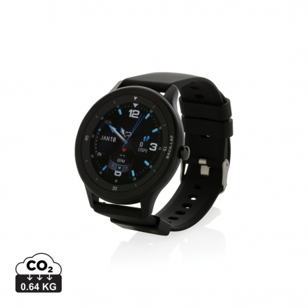 Ceasuri smart - Smartwatch - Ceas inteligent Swiss Peak RCS din TPU reciclat, ecran 1.28", monitorizare ritm cardiac, IPX68