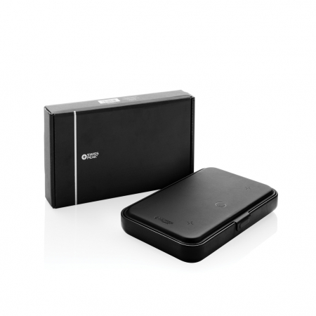 Geanta de calatorie cu incarcator wireless 3-in-1 15W Swiss Peak, poliester reciclat RCS [10]