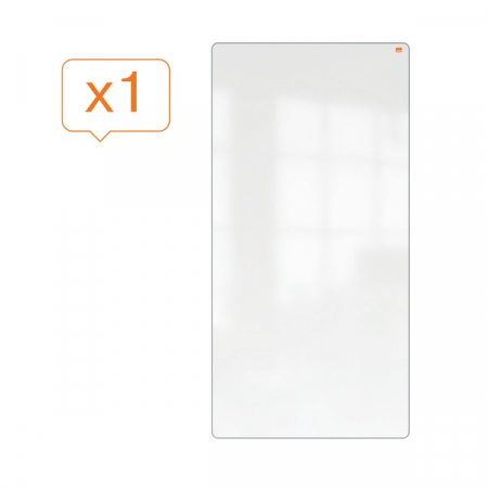 Table magnetice (whiteboard-uri) - Tabla mobila NOBO Move & Meet, 180x90 cm, cu doua fete, ambele magnetice, rama gri, alb