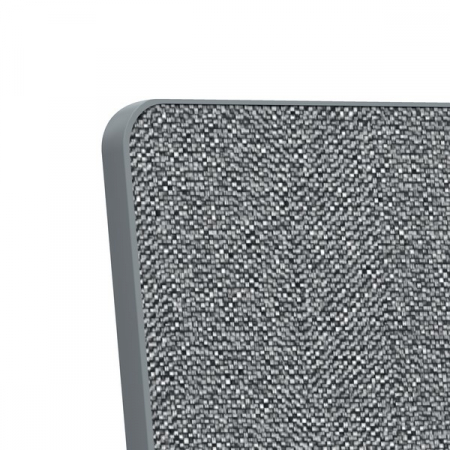 Tabla mobila NOBO Move & Meet, 180x90 cm, cu doua fete, material textil si magnetica, rama gri, alb-gri [1]