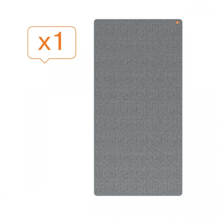 Sisteme de afisare - Tabla mobila NOBO Move & Meet, 180x90 cm, cu doua fete, material textil si magnetica, rama gri, alb-gri
