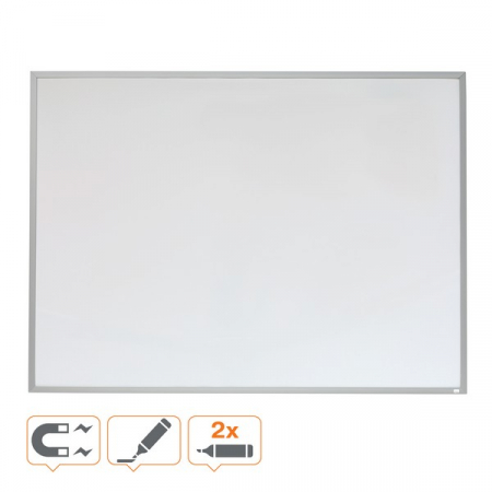 Tabla NOBO, 58x43 cm, magnetica, include doua markere, burete si magneti, alb, rama din aluminiu [3]