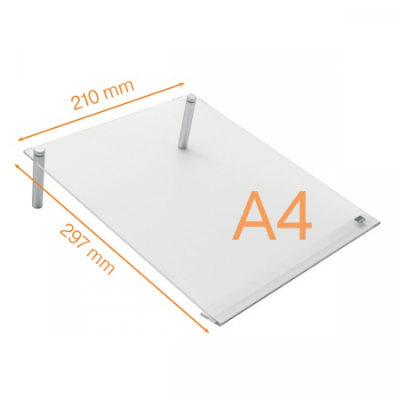 Tabla NOBO, acrylic, pentru birou, A4, cu suport, marker inclus, transparent [2]
