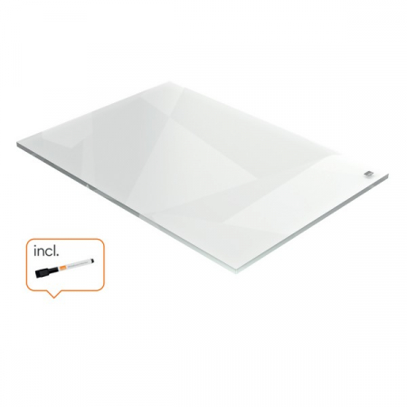 Tabla NOBO, acrylic, pentru birou, A4, marker inclus, transparent [2]