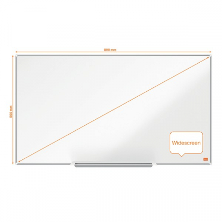 Tabla NOBO Impression Pro Widescreen 40", otel lacuit, 89x50 cm, magnetica, include marker si tavita [2]