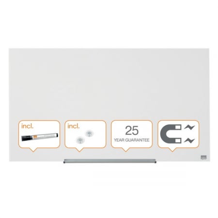 Tabla NOBO Impression Pro Widescreen 45", sticla, 100x56 cm, magnetica, include marker, tavita si magneti [3]