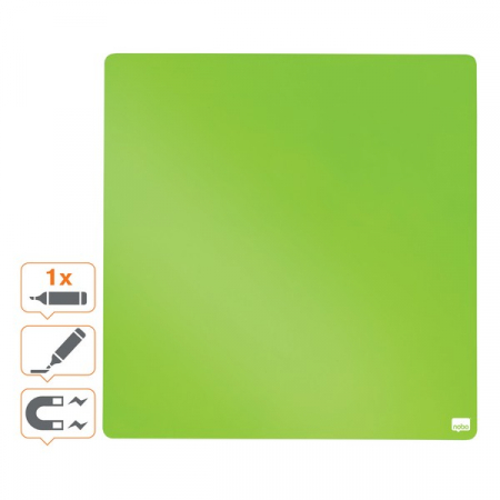 Tabla NOBO patrata, plastic, 36x36 cm, magnetica, include marker si magneti, aramiu [5]