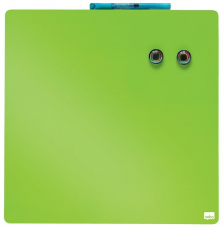 Tabla NOBO patrata, plastic, 36x36 cm, magnetica, include marker si magneti, bleu [1]