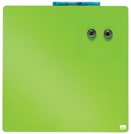 Tabla NOBO patrata, plastic, 36x36 cm, magnetica, include marker si magneti, roz [1]